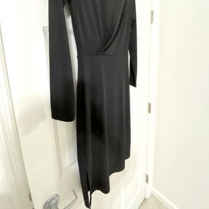 Ann Taylor Draped Long Sleeve MIDI Dress